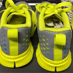 Nike Kids Neon Green and Gray Sneakers